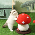 Mushroom Cat Scratching Post & Climbing Tower 3-in-1 | Sisal-Enhanced Scratch Board With Interactive Toys | Durable Kitten\u002FCat Claw Trimmer For Indoor Cats