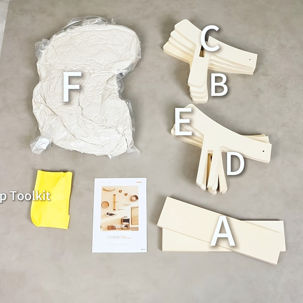 Elevated Cat Bed Wooden with Cushion Fluffy Pet Couch Sofa for Indoor Cats Raised Kitty Lounge Chair with Hardware Tool Suitable for Puppy, Cat Furniture