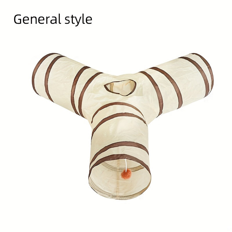 Foldable Cat Tunnel Toy - Collapsible Y-Shape Play Tube for Kittens & Cats - Easy Storage Pet Playhouse - 4-Season Indoor\u002F Outdoor Fun, Kitten Playtime, Durable, Lightweight Construction, Playful Pets, Kitten Parents