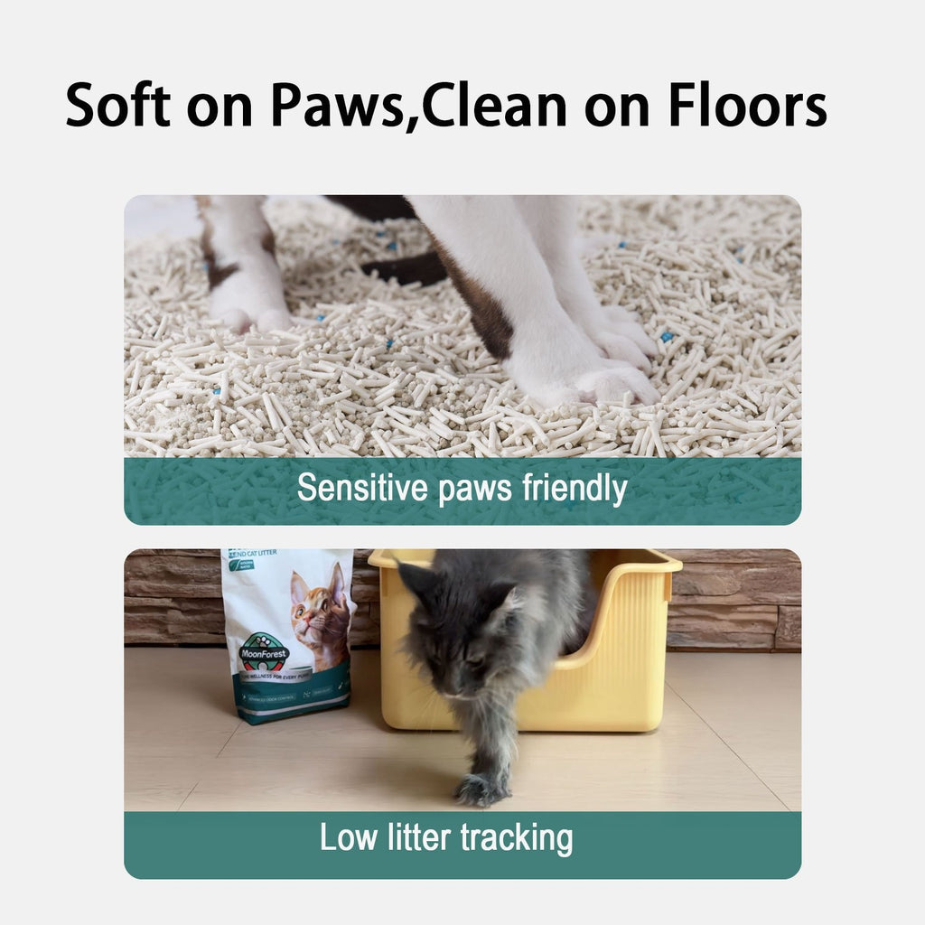 6pack Flushable Tofu & Tapioca Blend Cat Litter - Quick Clumping Low Dust Odor Control, Flushable Kitty Litter Suitable for Smart Litter Boxes & Automatic Litter Systems, Ideal for Kittens & Cats