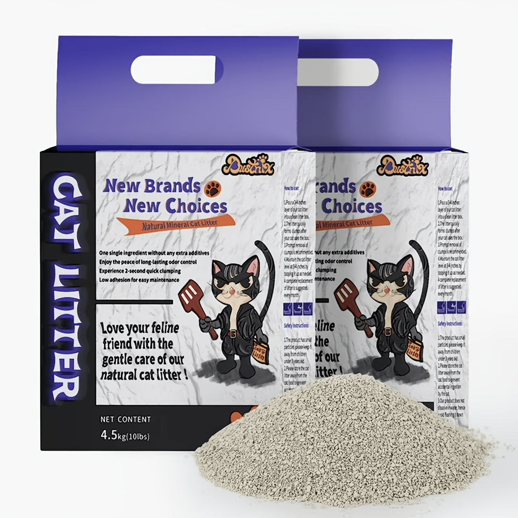20 Lbs\u002F40 Lbs Natural Mineral Cat Litter - Fragrance-Free & Dust-Free Hard Clumping Litter with Odor Control, Fast-Drying Absorbent Granules, Additive-Free Multi-Cat Household Suitable for Litter, Easy Scoop, Heavy-Duty Pack