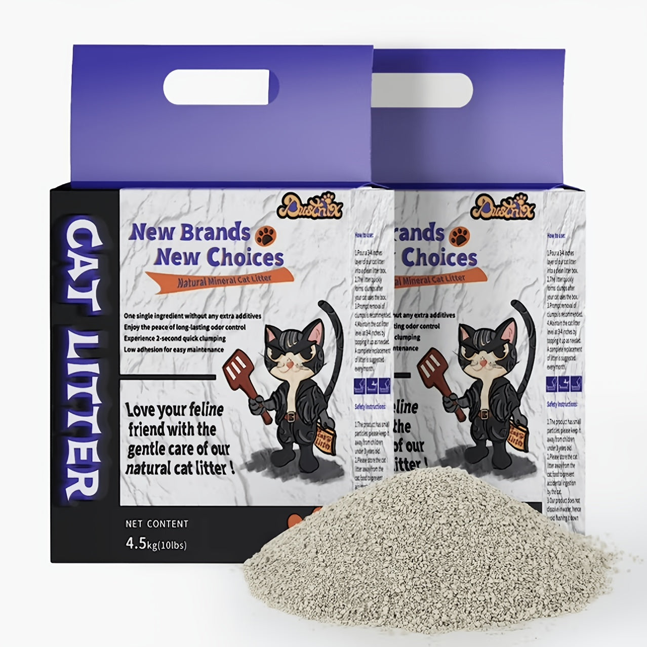 20 Lbs\u002F40 Lbs Natural Mineral Cat Litter - Fragrance-Free & Dust-Free Hard Clumping Litter with Odor Control, Fast-Drying Absorbent Granules, Additive-Free Multi-Cat Household Suitable for Litter, Easy Scoop, Heavy-Duty Pack