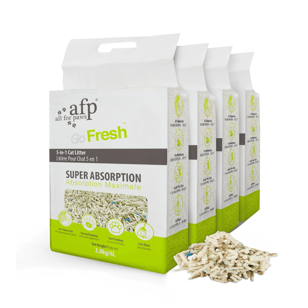 All For Paws 24.64 lb\u002F4pcs Cat Litter Flushable 5-in-1 Tofu Cat Litter With Space Sand Naturally Rapid Clumping Odorless Tofu Litter Cat Clearance 6.2 lb\u002F Pack