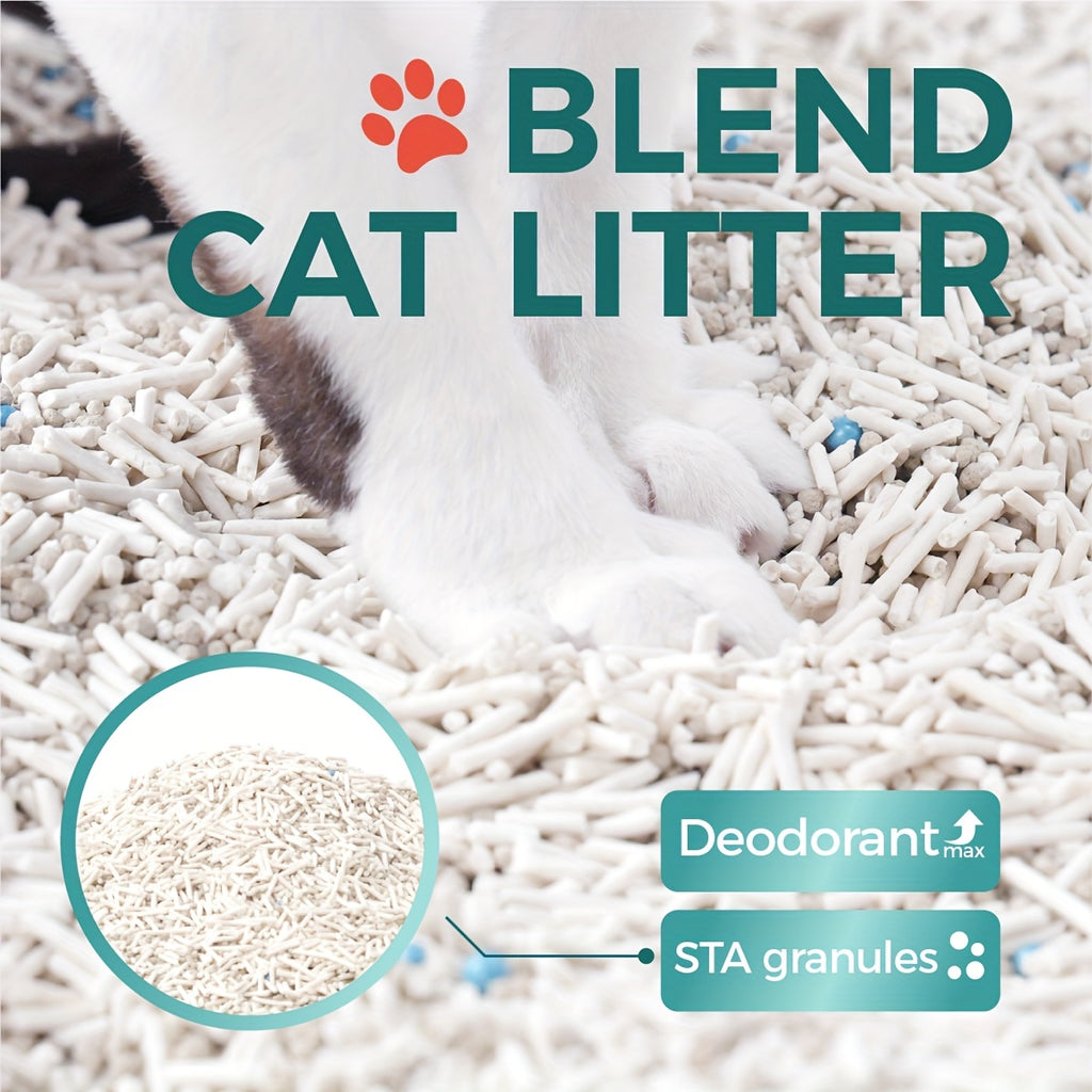 Tofu & Tapioca Blend Cat Litter, Kitty Litter, Odor Control Quick Clumping Low Dust, Kitten Litter, Smart Litter Boxes Cat Litter, A Ideal Partner for Automatic Litter Boxes, Tofu Cat Litter, Flushable Cat Litter