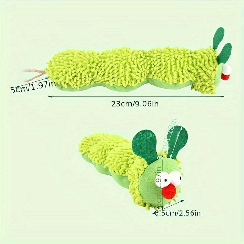 Interactive Plush Broad Bean Cat & Dog Toy - Soft Fabric Pillow with Cute Cartoon Animal Print, No Batteries Needed, Durable Plastic Material for All Breeds & Sizes, Safe Pet Stimulation & Playtime Companion, Playful Design