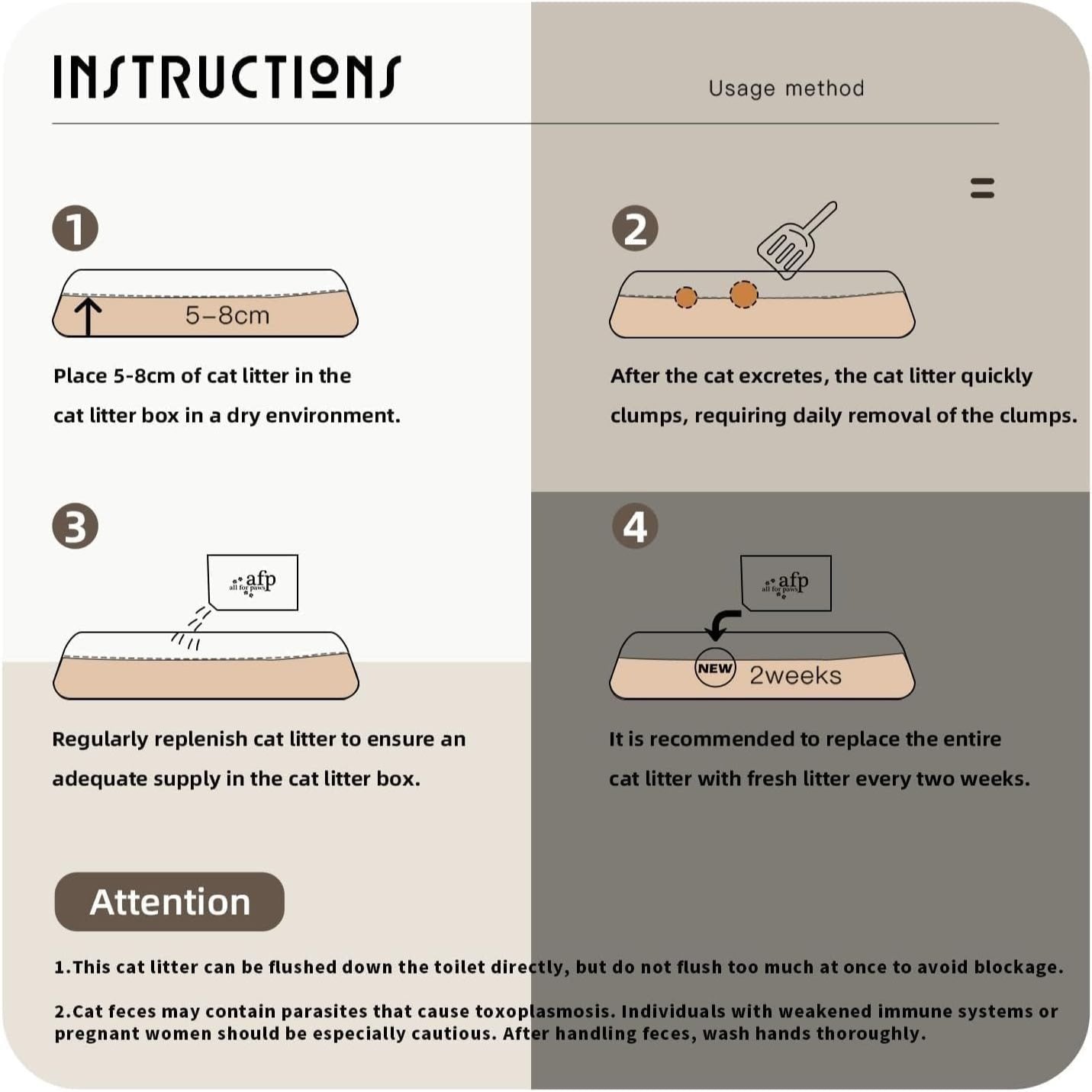 All For Paws 33Lbs\u002F6pcs Cat Litter With Coffee Scent 5 in 1 Cat Litter Clearance Quick Clumping Low Dust Tofu Cat Litter 5.5Lbs Each Pack