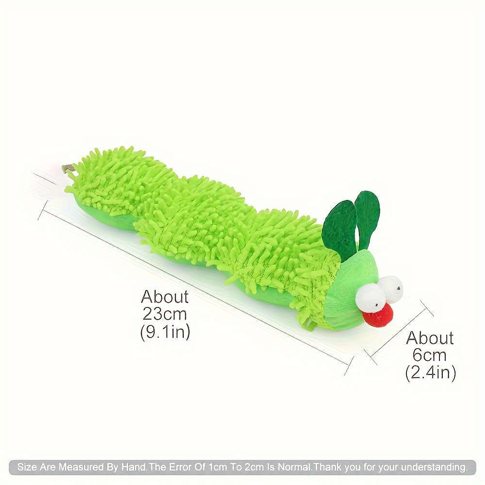 Interactive Plush Broad Bean Cat & Dog Toy - Soft Fabric Pillow with Cute Cartoon Animal Print, No Batteries Needed, Durable Plastic Material for All Breeds & Sizes, Safe Pet Stimulation & Playtime Companion, Playful Design