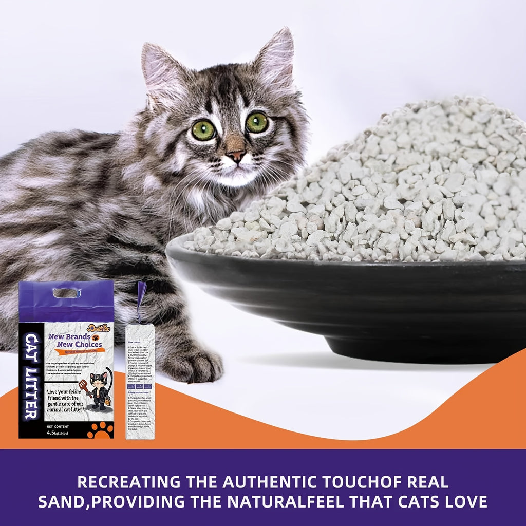 20 Lbs\u002F40 Lbs Natural Mineral Cat Litter - Fragrance-Free & Dust-Free Hard Clumping Litter with Odor Control, Fast-Drying Absorbent Granules, Additive-Free Multi-Cat Household Suitable for Litter, Easy Scoop, Heavy-Duty Pack