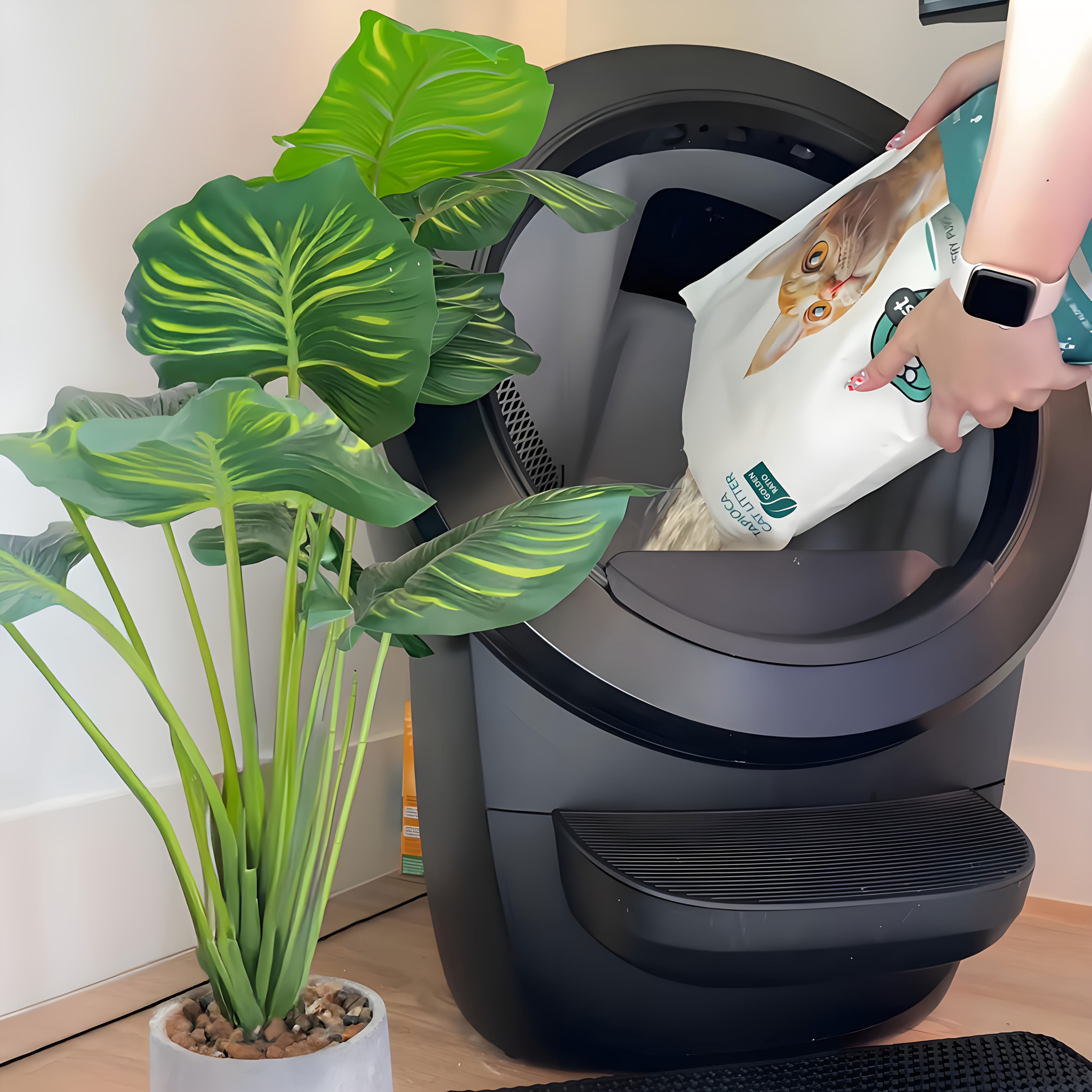 6pack Flushable Tofu & Tapioca Blend Cat Litter - Quick Clumping Low Dust Odor Control, Flushable Kitty Litter Suitable for Smart Litter Boxes & Automatic Litter Systems, Ideal for Kittens & Cats