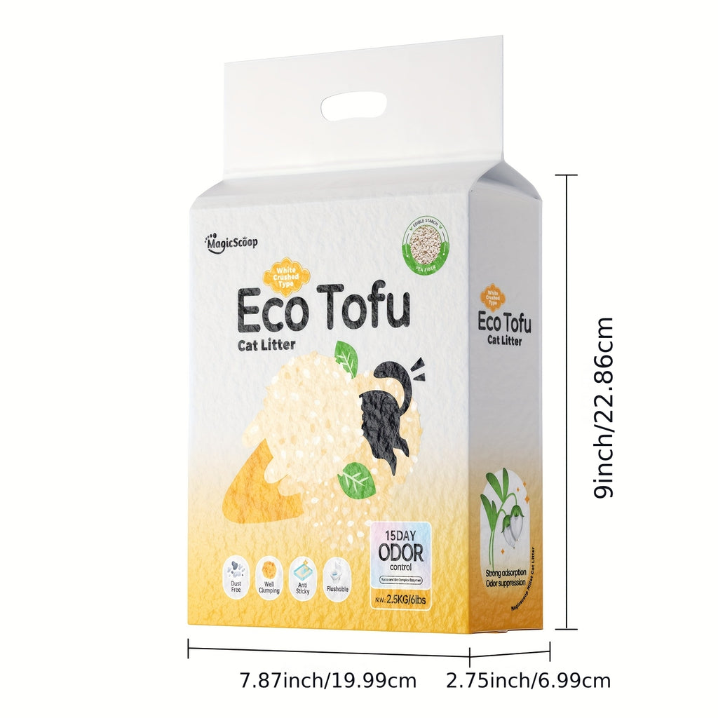 MagicscoopEco Tofu Cat Litter, 22Lbs, Perfect for Self-Cleaninglitter Box & Compatible with for all Litterboxes & Multi Cats, Dust-Free, Fastclumping, Odor Control & Flushable(4Packs X 5.5Lbs)