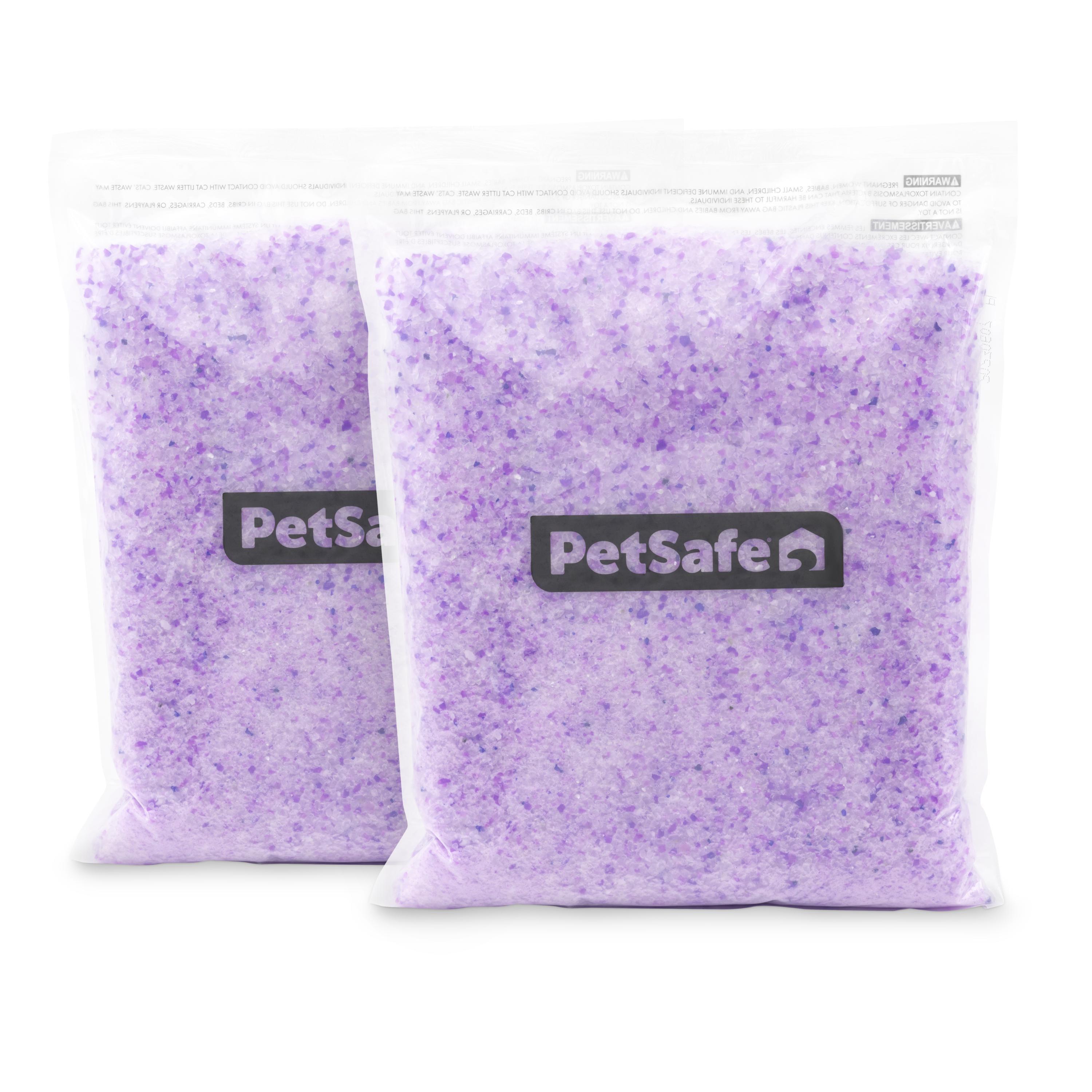 PetSafe® ScoopFree Premium Crystal Litter, 2-Pack – Includes 2 Bags of Lightly Scented Litter – Absorbs Odors 5x better than Clay Clumping – Low Tracking for Less Mess – Lasts up to a Month