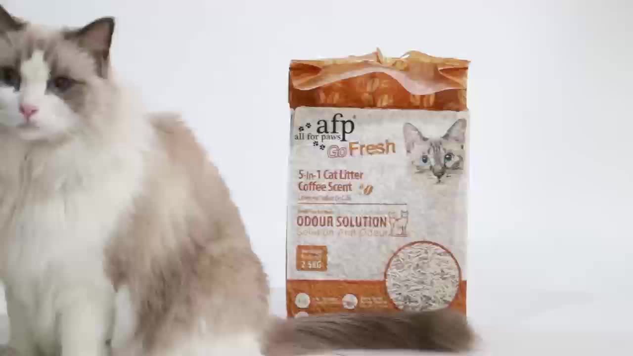 All For Paws 33Lbs\u002F6pcs Cat Litter With Coffee Scent 5 in 1 Cat Litter Clearance Quick Clumping Low Dust Tofu Cat Litter 5.5Lbs Each Pack