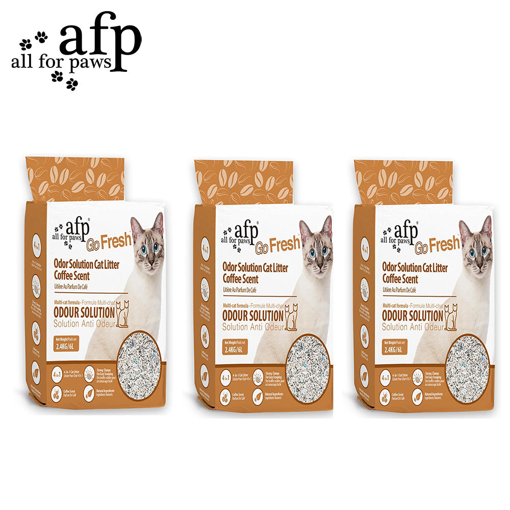 All For Paws 33Lbs\u002F6pcs Cat Litter With Coffee Scent 5 in 1 Cat Litter Clearance Quick Clumping Low Dust Tofu Cat Litter 5.5Lbs Each Pack