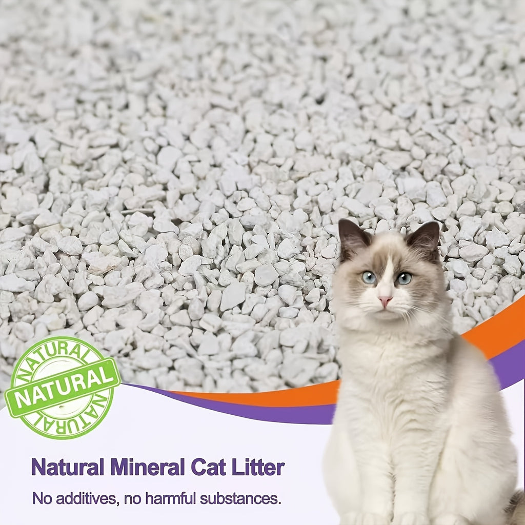 20 Lbs\u002F40 Lbs Natural Mineral Cat Litter - Fragrance-Free & Dust-Free Hard Clumping Litter with Odor Control, Fast-Drying Absorbent Granules, Additive-Free Multi-Cat Household Suitable for Litter, Easy Scoop, Heavy-Duty Pack