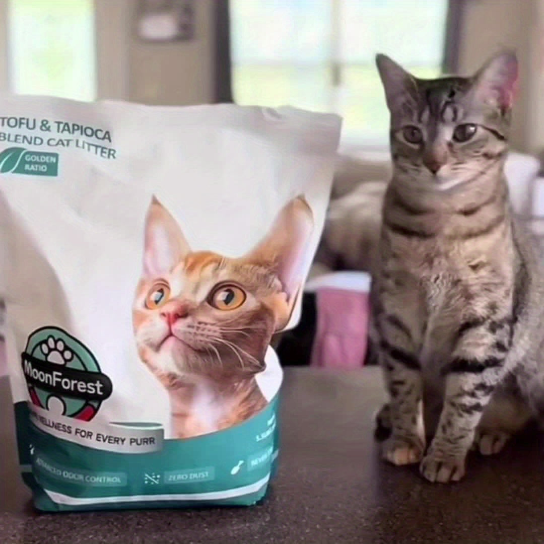 6pack Flushable Tofu & Tapioca Blend Cat Litter - Quick Clumping Low Dust Odor Control, Flushable Kitty Litter Suitable for Smart Litter Boxes & Automatic Litter Systems, Ideal for Kittens & Cats
