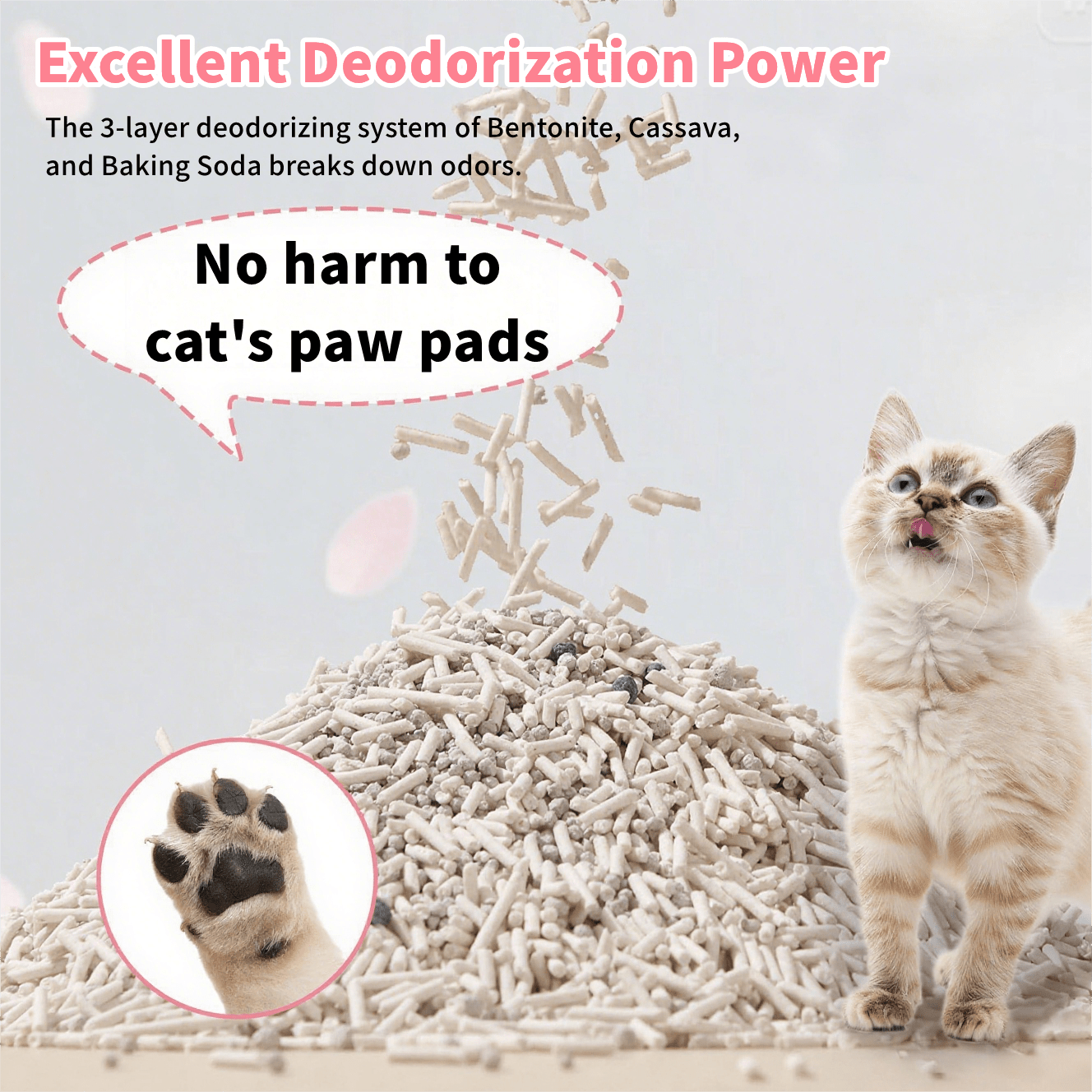 All For Paws Tofu Cat Litter 5-in-1 Mixed Tofu White Blossom Yucca Enhanced Cat Litter Flushable Low Dust Rapid Clumping Odor Control